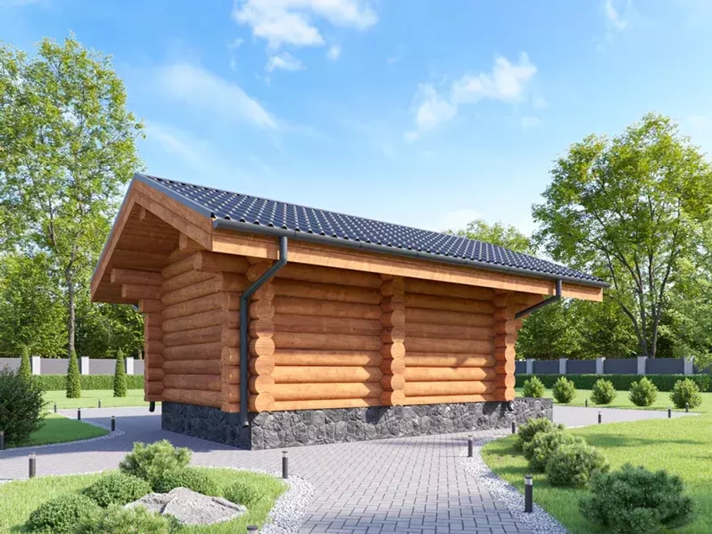 Небольшие баньки из бревна