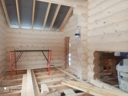 Баня #1352 в феврале 2024 года, начало отделки