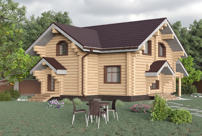 Беревенчатые коттеджи-срубы