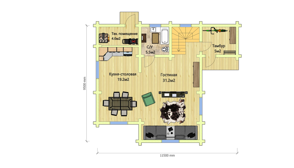 План первого этажа #741