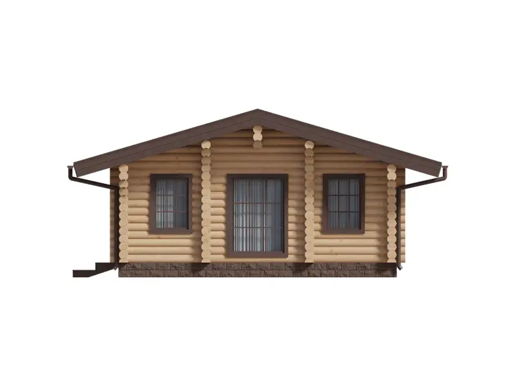 Деревянная баня с двумя комнатами-спальнями