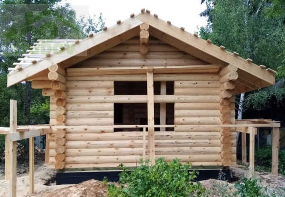 Срубы под усадку и под ключ | бани из бревна по проекту 778