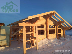 Гаражи из оцилиндрованного бревна и бруса