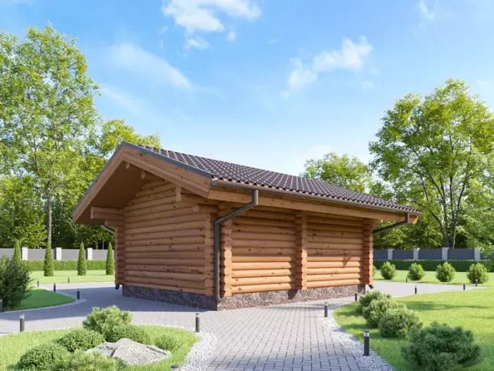 Бани 5 х 6 из оцилиндрованного бревна 2