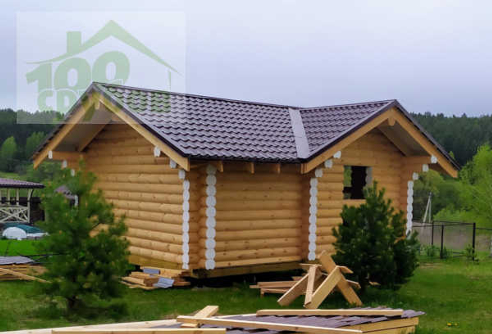 Срубы под усадку и под ключ | бани из бревна по проекту 778