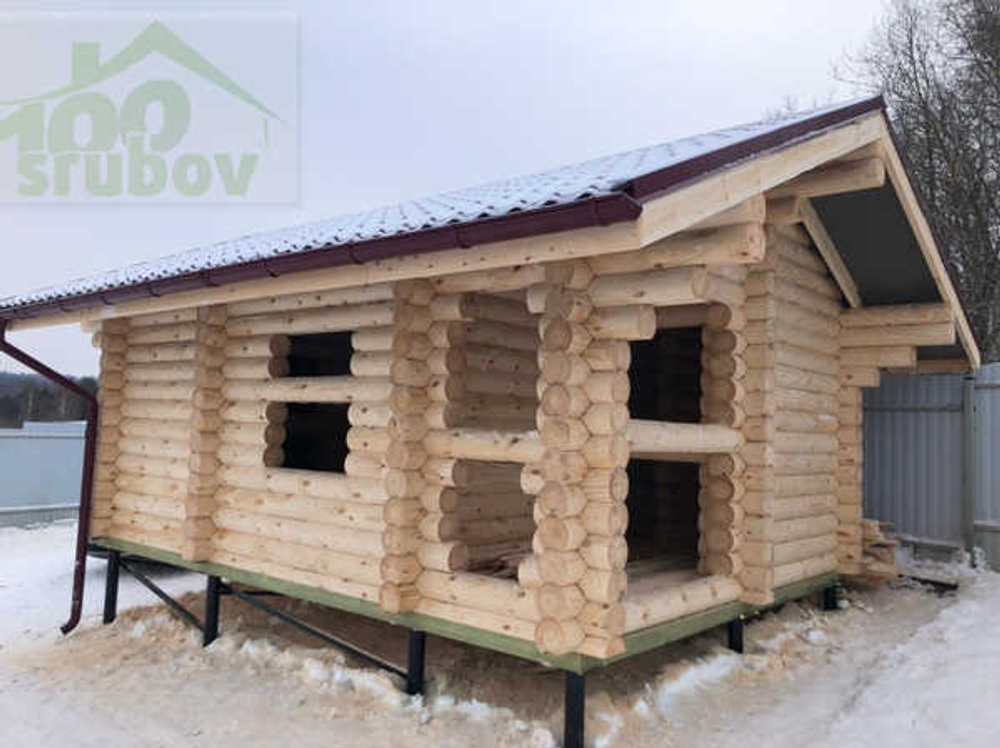 #1087 собран под металлочерепицу, вариант входа, ступени