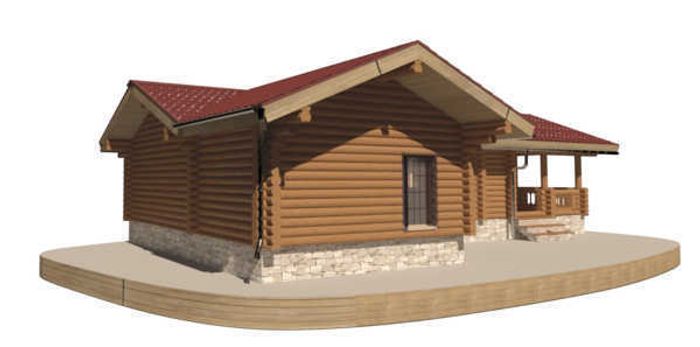 Угловые бани с террасой 2