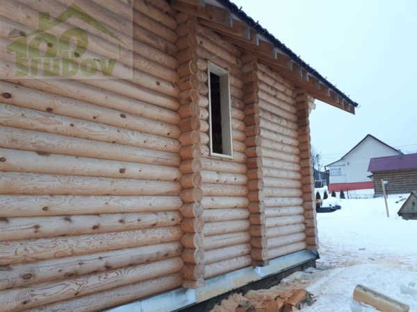 окосячка проемов в доме из бревна 260 мм #879