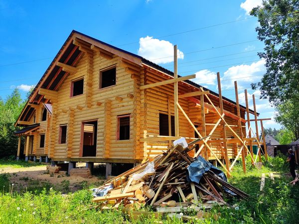 #1247 сруб дома под постоянные стропила, июнь 2022