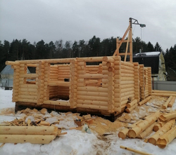 #1436 сборка сруба в марте 2024