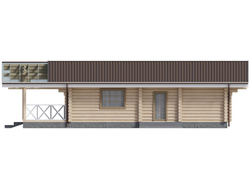 Деревянный дом-коттедж с 2 спальнями