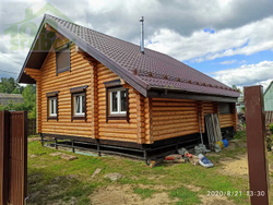 Срубы из бревен: загородные дома с мансардой по проекту 122 под усадку и под ключ