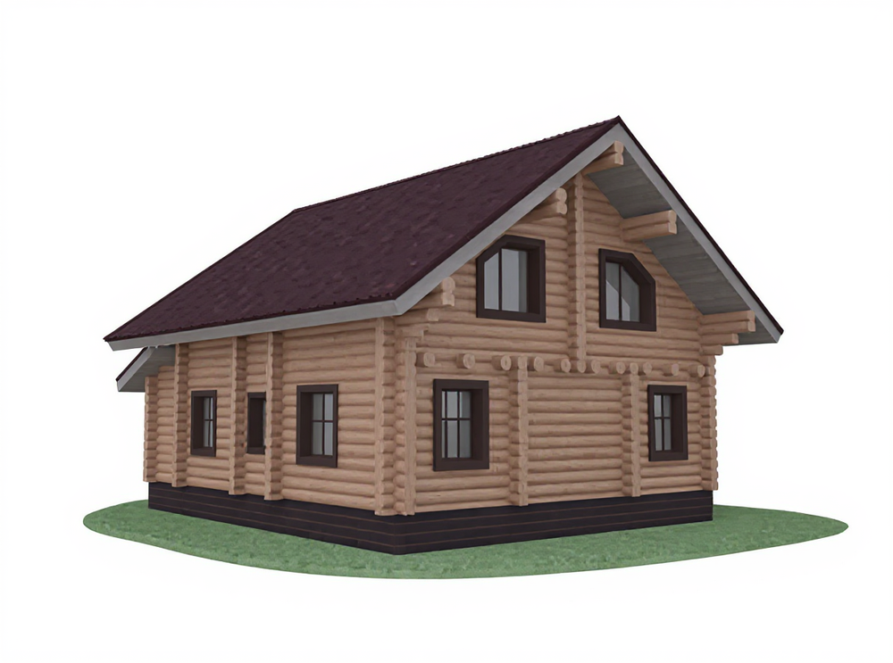 Современные коттеджи из бревна 10х10