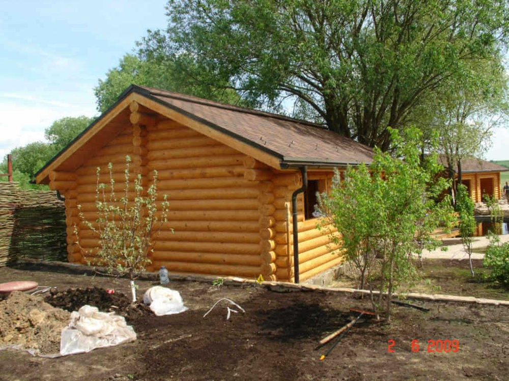 Жилой одноэтажный дом с террасой, дуплекс