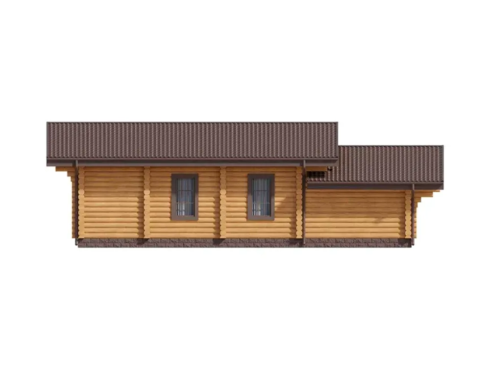 Одноэтажная баня из бревна