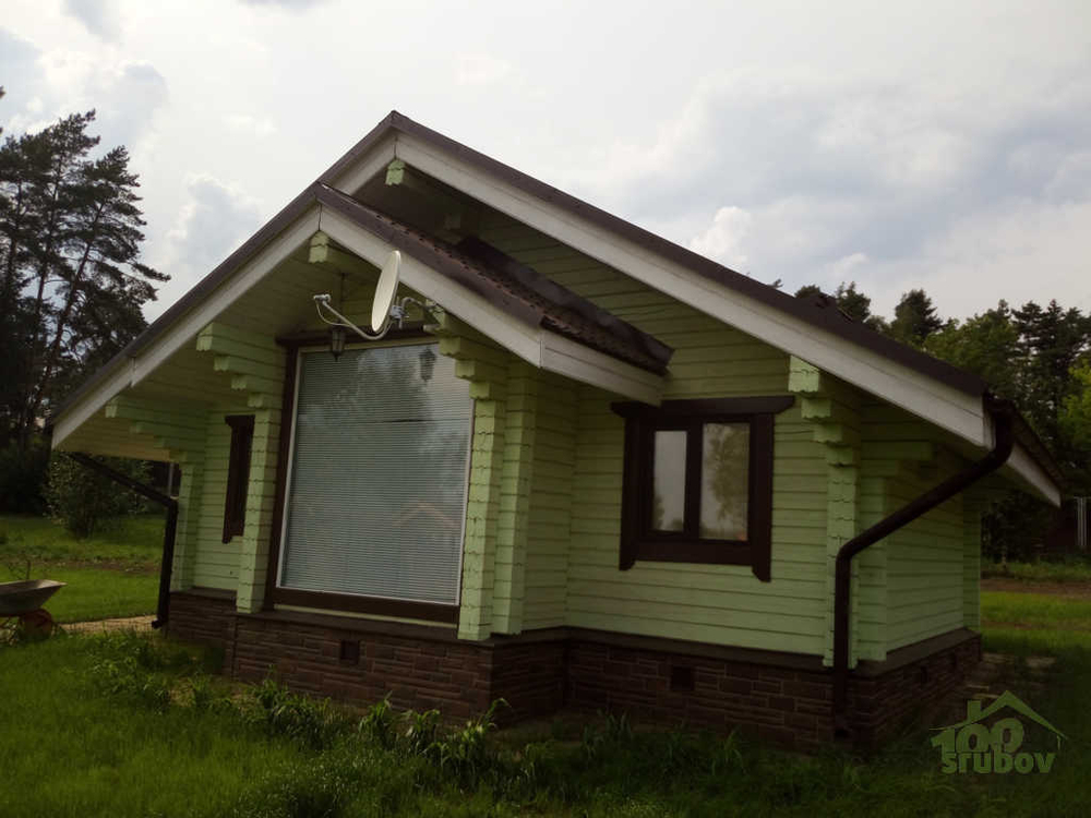 Дом из бруса 8 х8 с эркером