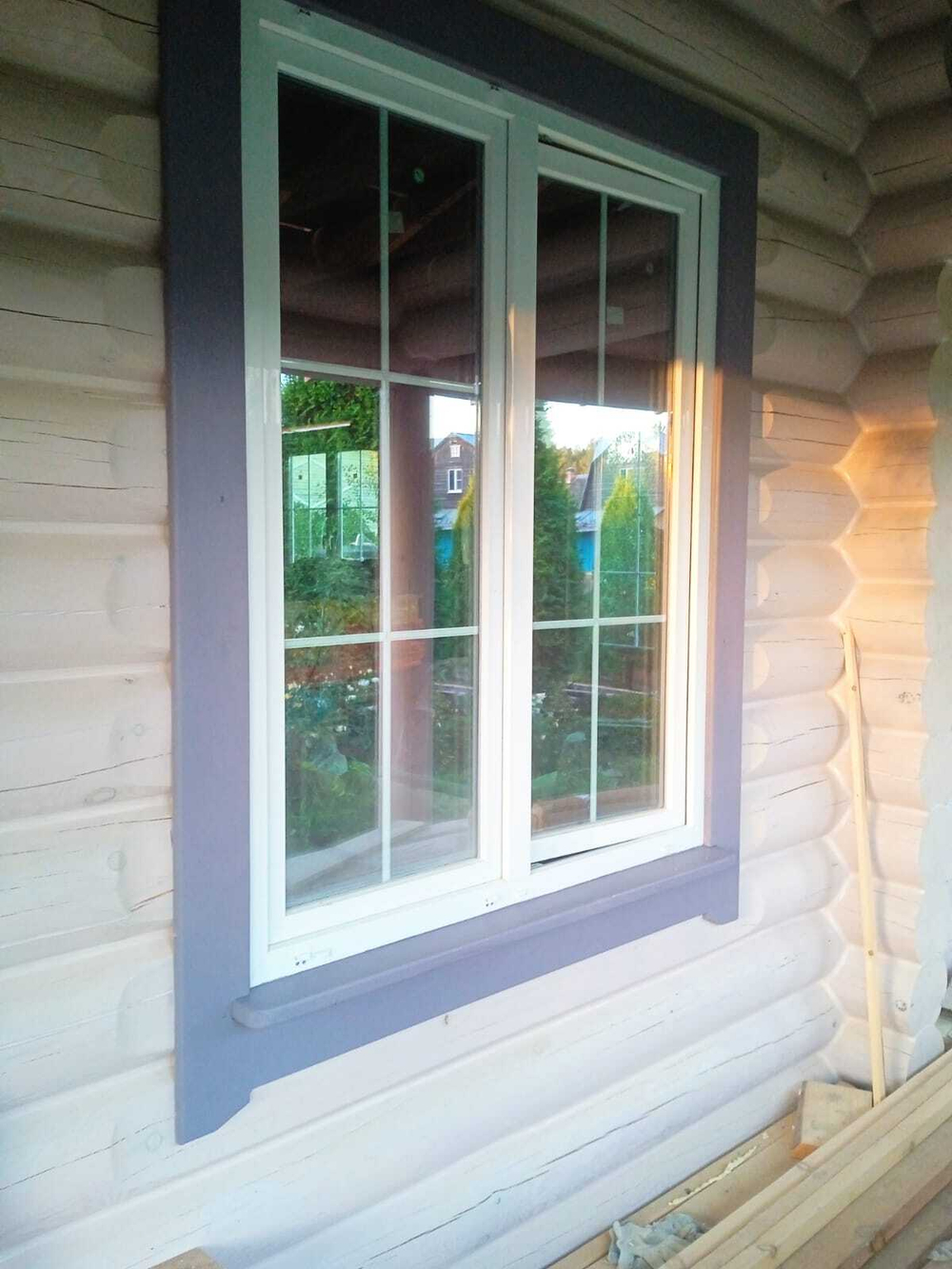 коттедж #983 август 2022 года - отделка проемов наличниками