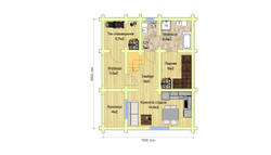 Планировка первого этажа дома-бани  #199