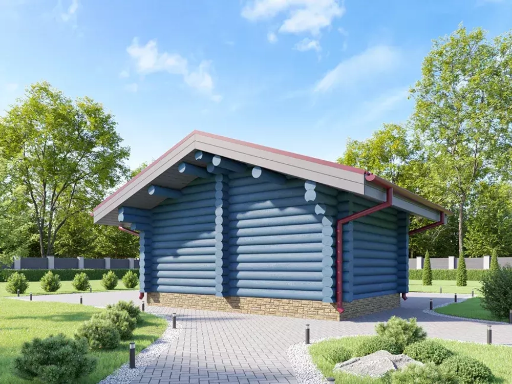 Беседка-барбекю одноэтажная