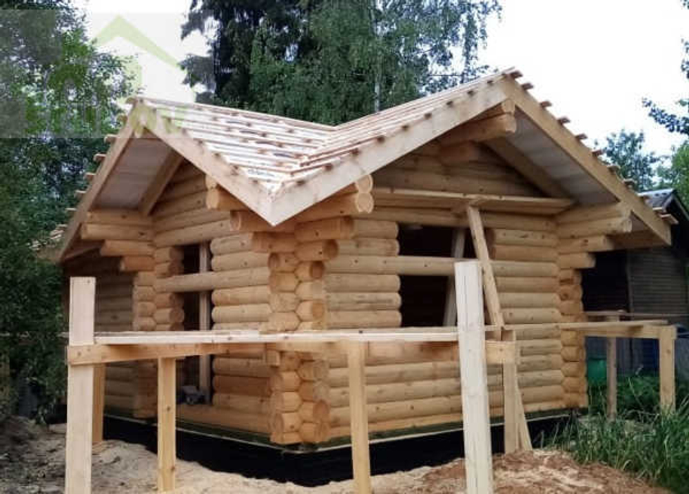 Срубы под усадку и под ключ | бани из бревна по проекту 778