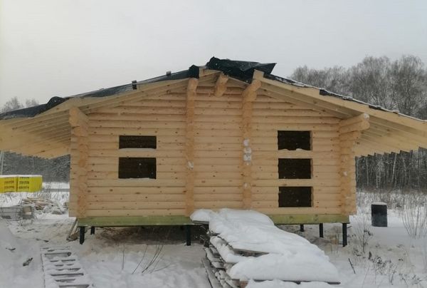 Сруб бани #1511, собран в декабре 2024 года