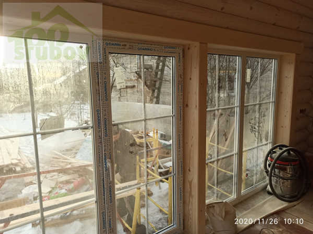 #1009 отделка сруба, застекленная веранда