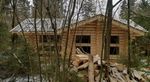 Баня #1496; сборка сруба в бревне 300мм в январе 2025 года под постоянные стропила