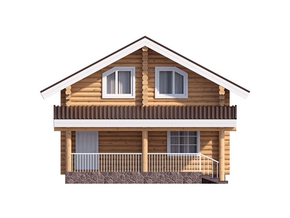 Дачный дом 7 х 10 с мансардой