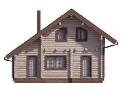 Баня c мансардой 9х9 из сруба