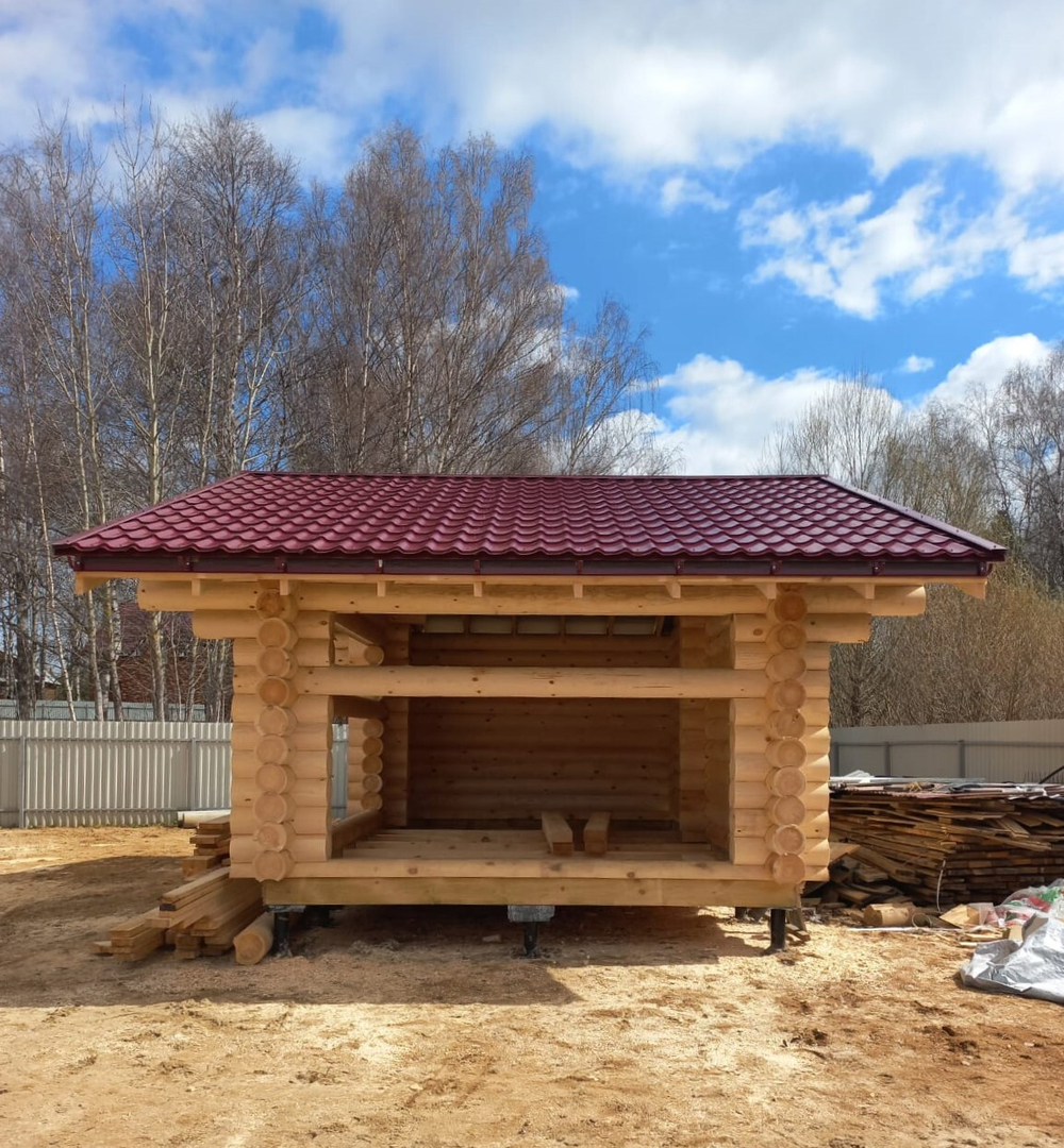 #1243 беседка под металлочерепицу