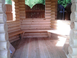 Фото внутри беседка шестигранная в осях 2,6 м #883