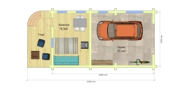 Одноэтажный гараж-дом