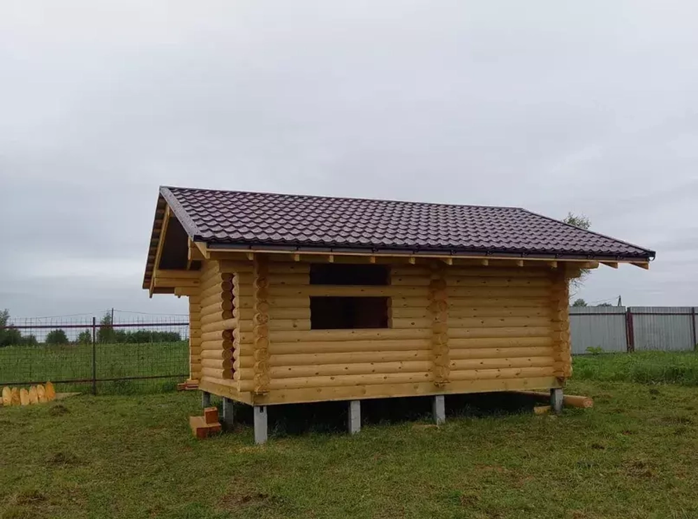 Баня #1358 под металлочерепицу в мае 2023