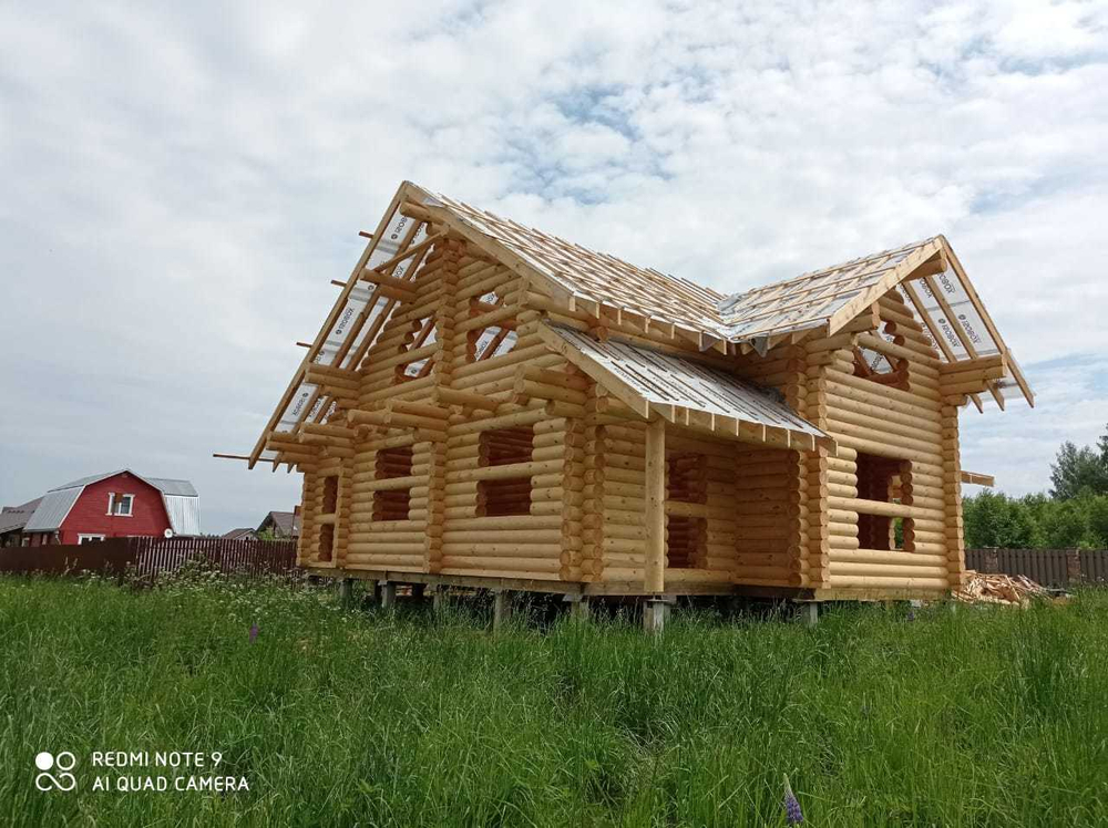 #1149 собран сруб под постоянные стропила