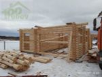 Гаражи из оцилиндрованного бревна и бруса