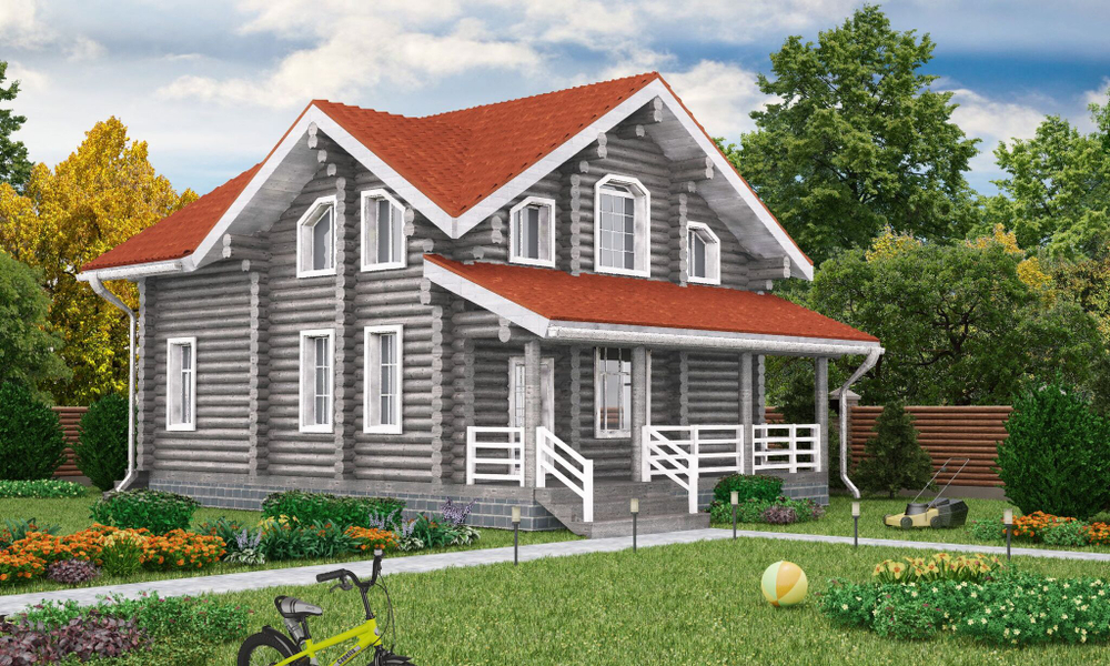 Дома 8х10 из бревна оцилиндрованного цена