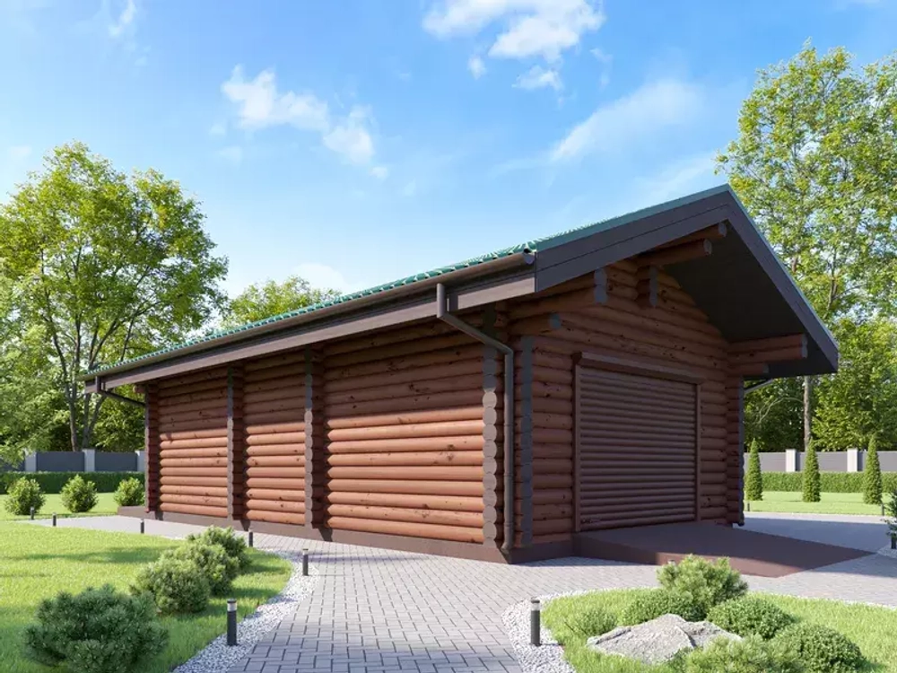 Одноэтажный гараж-дом