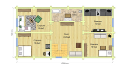 Большие дома 200 м² с парной из бревна под усадку