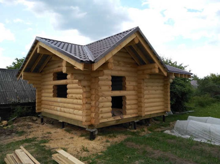 Купить бани 5х5 со сборкой по проекту #803