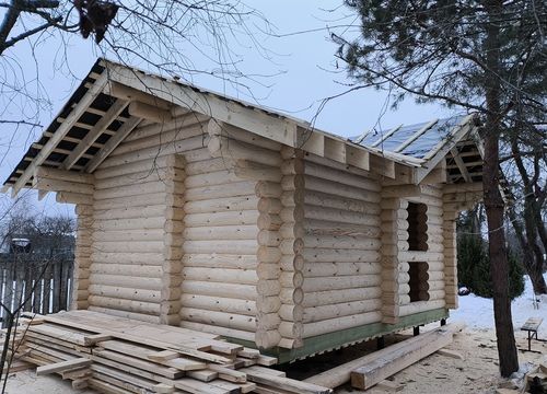 Срубы под усадку и под ключ | бани из бревна по проекту 778