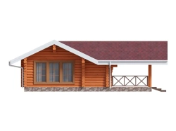 Дом-баня из бревна сруба