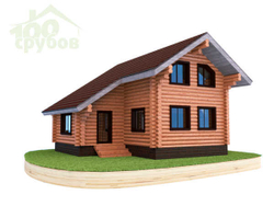 Проект сруба с мансардой из бревна #879