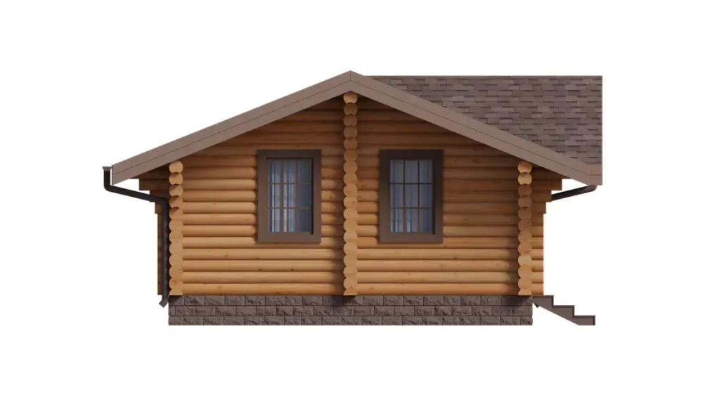 Большая русская баня из северного бревна сруба