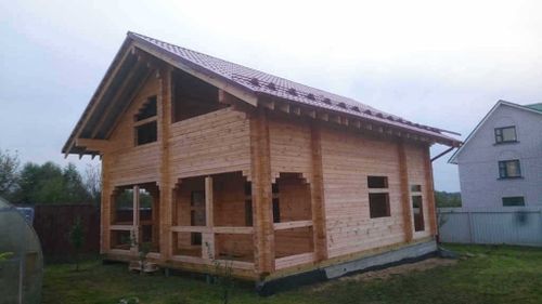 Дом из профилированного бруса с парной