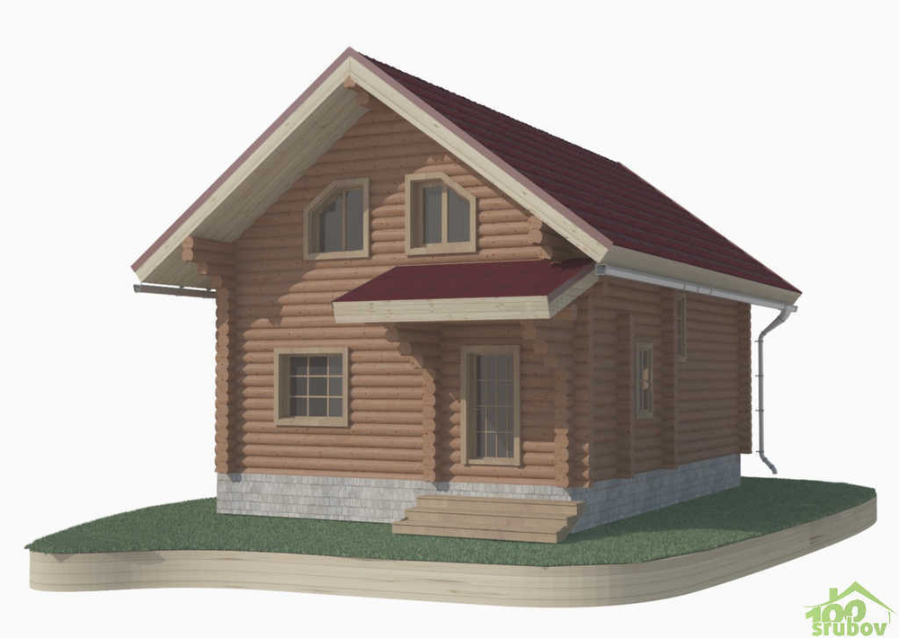 Дом 7х10 из бревна #677