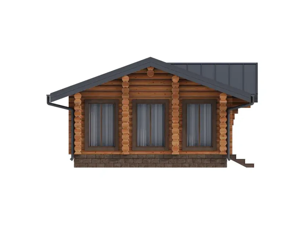 Срубы домов-бань 50 м | в гостиной панорамные окна