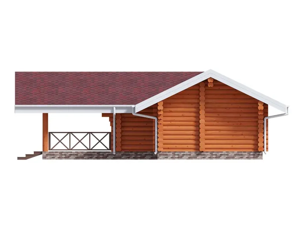 Дом-баня из бревна сруба