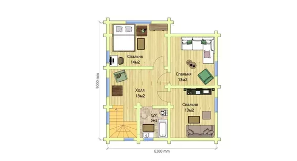 план мансарды