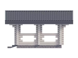 Квадратная одноэтажная беседка 5 х 5 из бревна