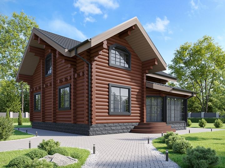 Из бревна домов проекты 150 м²
